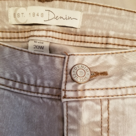 EUC/NWOT Cato tan straight leg jeans - Picture 2 of 5